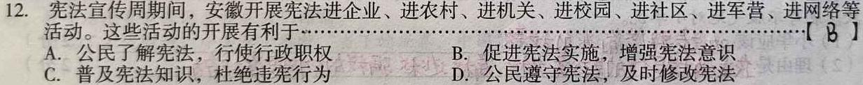 河南省周口市2024-2025学年第一学期九年级月考（二）政治y试题